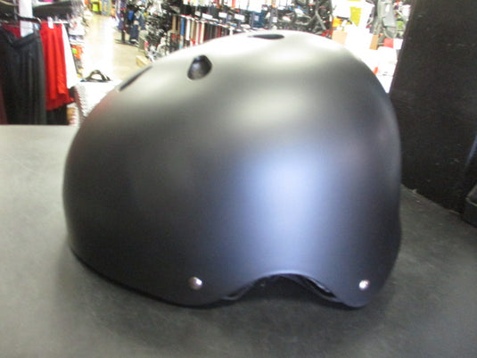 Skate / Bicycle Adjustable Helmet Size Large with Light - Matte Black