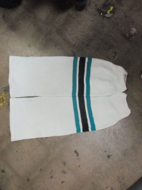 Used Modelline White / Teal / Black Hockey Socks