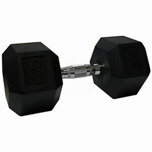 New Apollo Athletics 75lb Rubber Dumbbell - 1 QTY