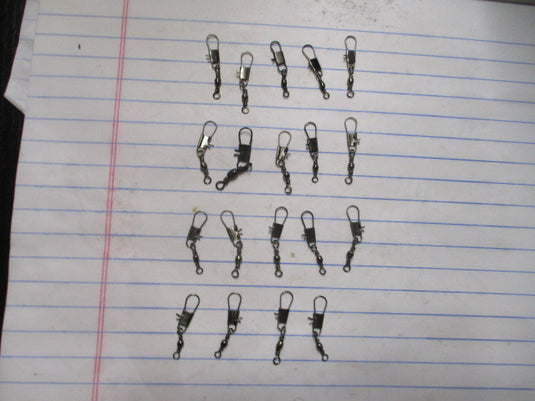 Used Fishing Barrel Swivels - 19 ct