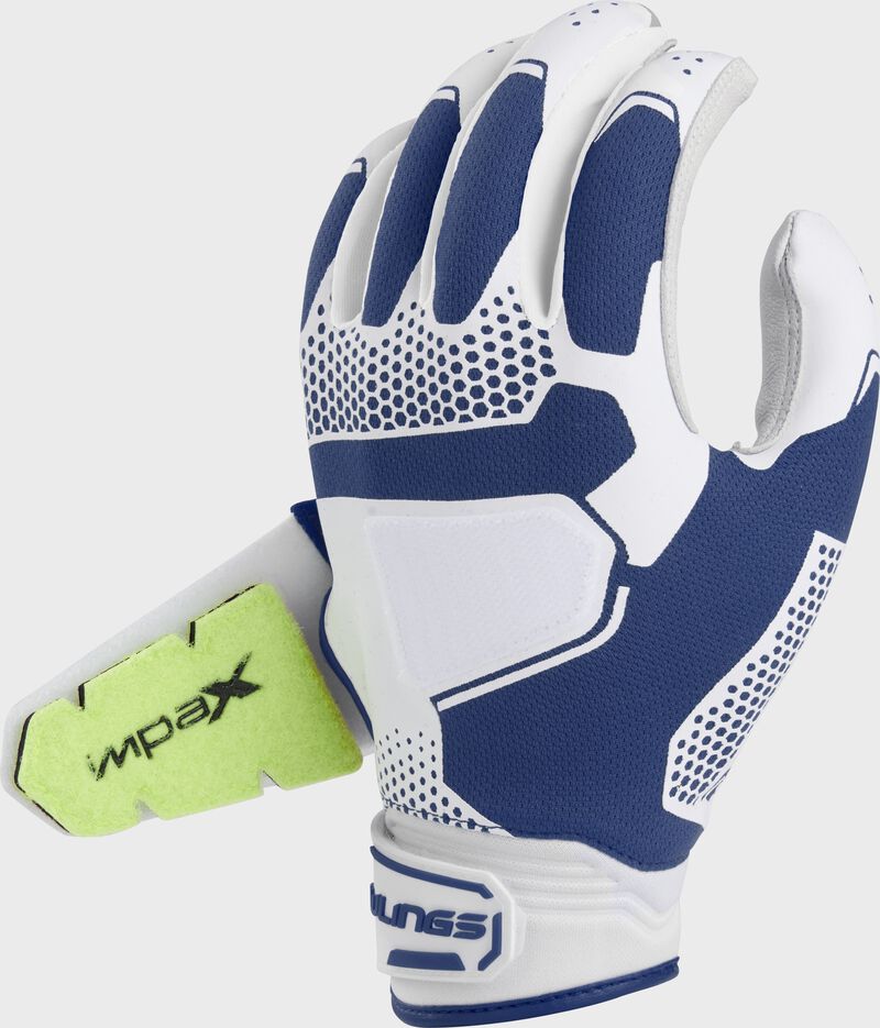 Load image into Gallery viewer, New Rawlings Workhorse Pro Softball Batting Gloves Navy / White Small
