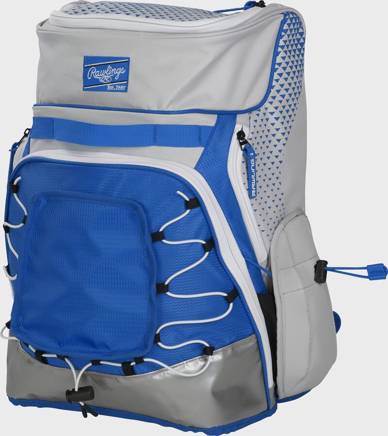 Load image into Gallery viewer, New Rawlings Mantra R800 Fastpitch Backpack - Royal Blue / Silver
