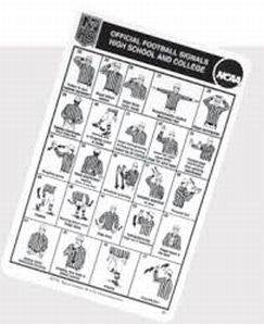 New Adams Football Reusable Penalty Signal Game Card