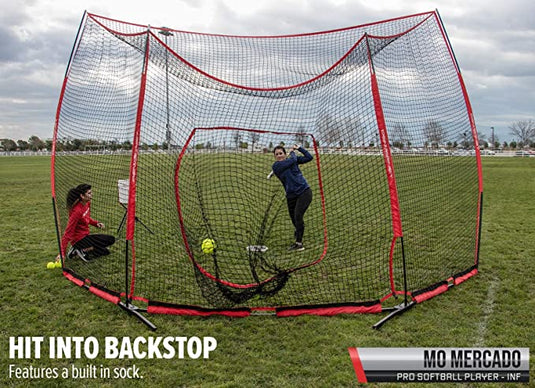 New PowerNet Portable Baseball Backstop | Large 16 Foot Wide by 9 Foot
