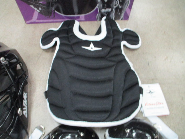 Load image into Gallery viewer, New All-Star Future Series Fastpitch Catcher&#39;s Set Ages 7-9 - Black
