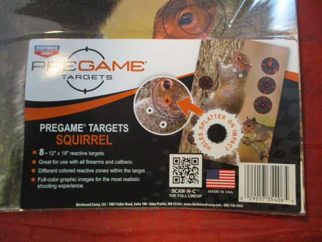 Load image into Gallery viewer, Birchwood Casey PreGame Splattering Targets Squirrel - 8 Pack
