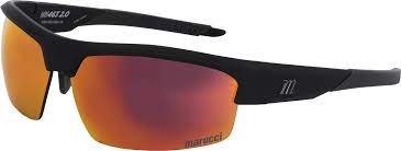 New Marucci MV463Y 2.0 Matte Black Violet w/ Red Mirror Sunglasses