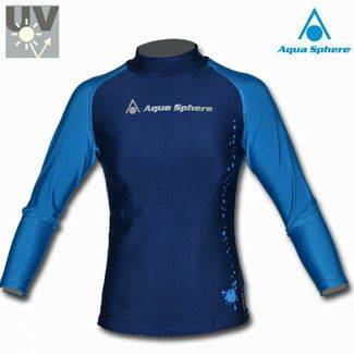 New Aqua Sphere Rashguard UPF 50+ Size 4Y Navy / Blue