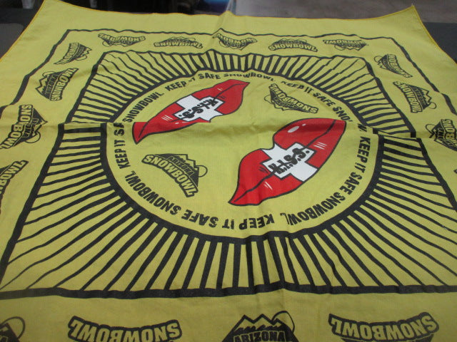 Load image into Gallery viewer, Used Yellow Arizona Snowbowl Bandana 20.5&quot; x 19.5&quot; (never used)
