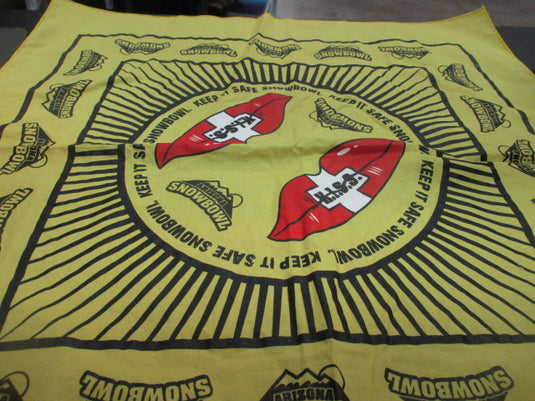 Used Yellow Arizona Snowbowl Bandana 20.5" x 19.5" (never used)