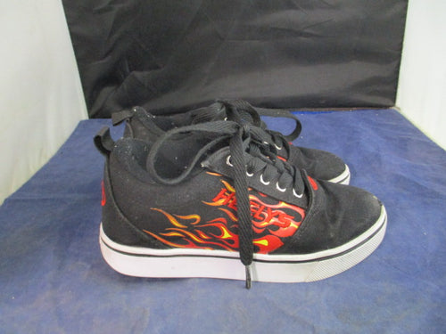 Used Heeleys Pro 20 Flames Print Shoes Youth Size 3 - worn on toes