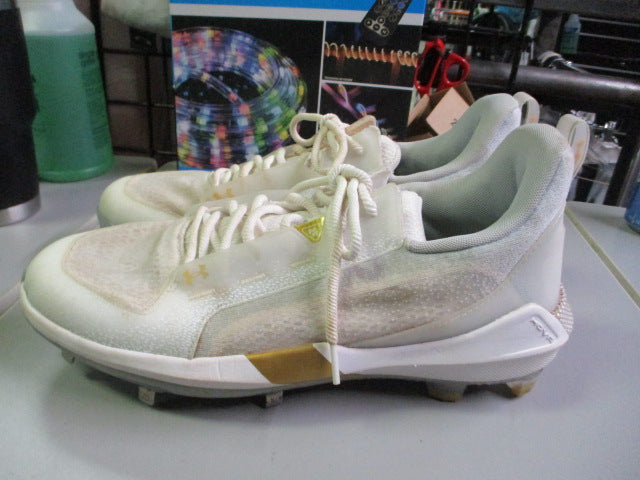 Load image into Gallery viewer, Used Under Armour Harper Hybrid Baseball Cleats Metal / Molded Size 12.5
