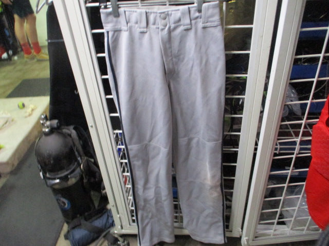 Load image into Gallery viewer, Used Easton Grey w/ Piping Open Bottom Pants Size Youth XL
