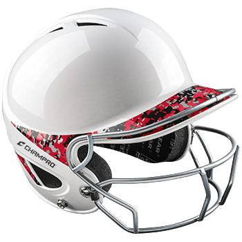 New Champro Two-Tone Performance Batting Helmet w/ Facemask Size 7 - 7 1/2