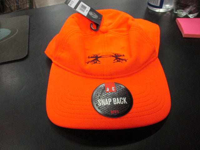 Load image into Gallery viewer, Used Under Armour OSFA Snap Back Orange Hat
