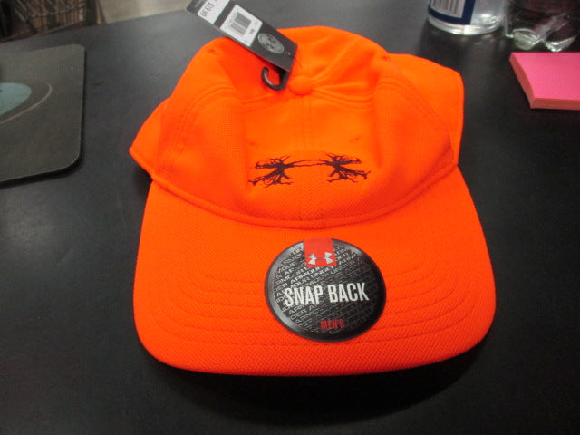 Load image into Gallery viewer, Used Under Armour OSFA Snap Back Orange Hat
