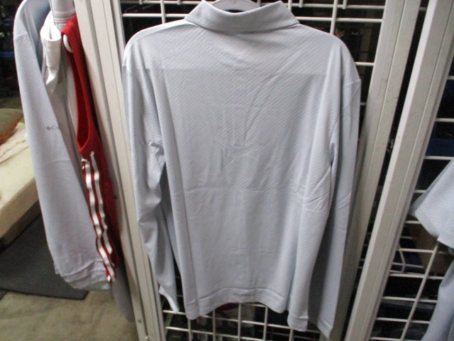 Load image into Gallery viewer, Columbia Omni-Shade Sun Deflector Grey Longsleeve Polo Shirt Adult Size Medium
