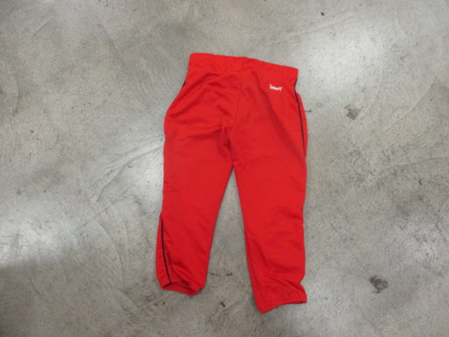 Load image into Gallery viewer, Used Intensity Red Softball Pants W/ Black Piping Girls XL
