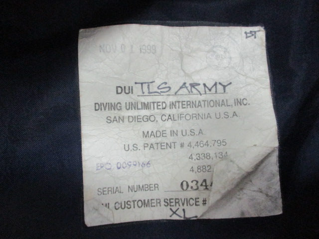 Load image into Gallery viewer, Used DUI TLS Army Drysuit Size XL W/ Bag (Rubber Wrist Seals Dry Rotted)
