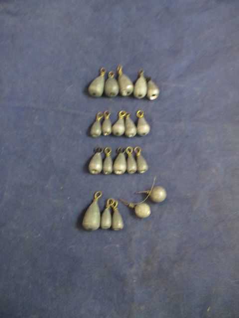 Used Fishing Weights - 20 Piece
