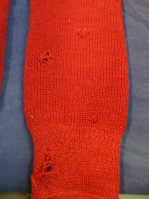 Load image into Gallery viewer, Used Red CCM Hockey Socks -holes
