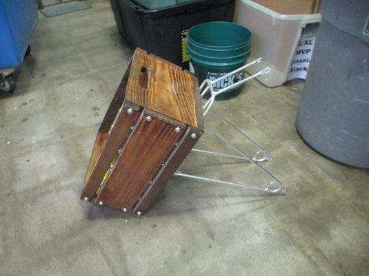 Used Custom Rustic Wood Rear Bike Rack / Basket