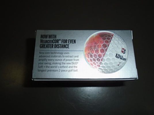 New Wilson Duo Soft+ PDQ White Golf Balls 2-Ball Pack