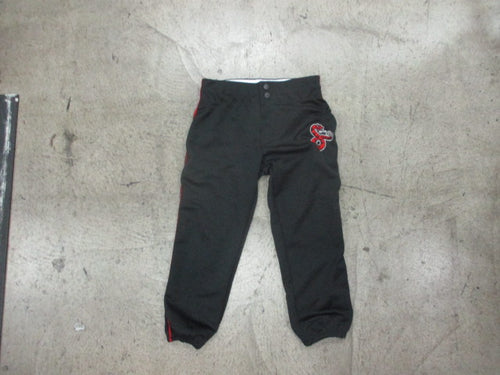 Used Intensity Black Softball Pants W/ Red Piping Girls XL