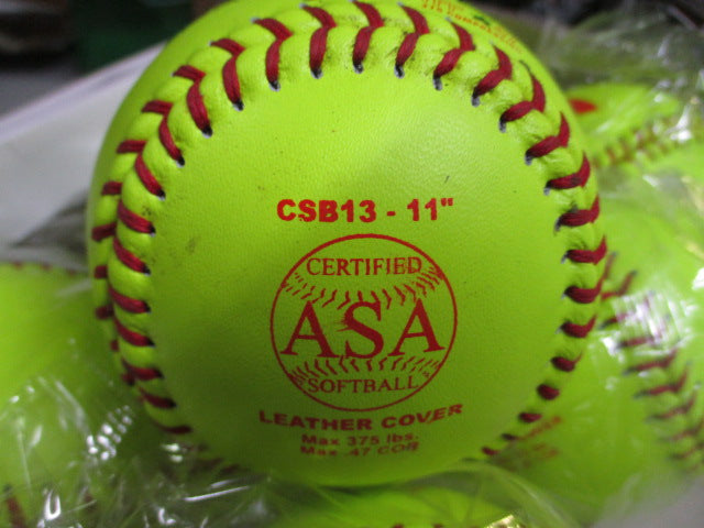 Load image into Gallery viewer, New Champro CSB 13 11&quot; Leather Cover Fastpitch ASA Softball - Dozen
