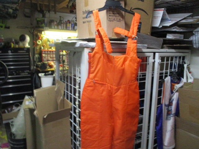 Load image into Gallery viewer, Used Aspen Orange Snow Bibs Size Large
