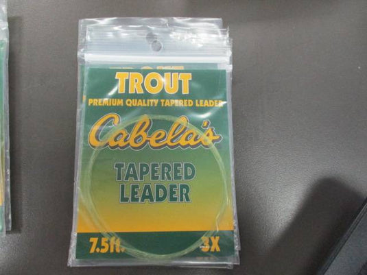 New Cabelas Trout Tapered Leader 7.5ft 3X