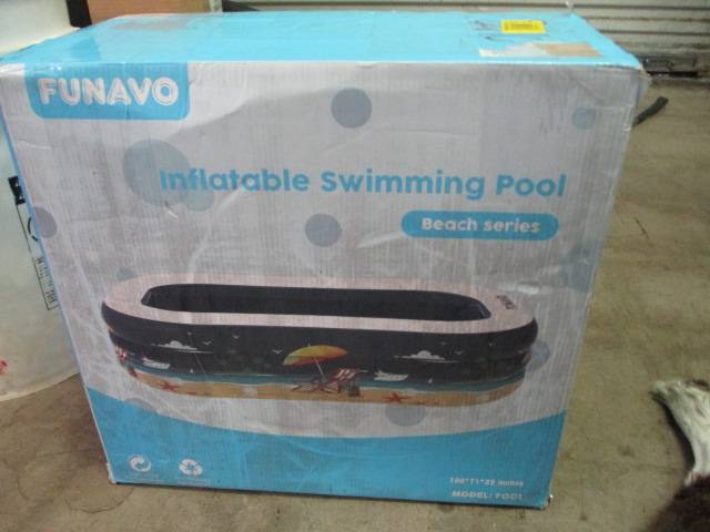 Load image into Gallery viewer, FUNAVO 100&quot; X 71&quot; X 22&quot; Full-Sized Family Inflatable Pool for Kids Adults Baby T
