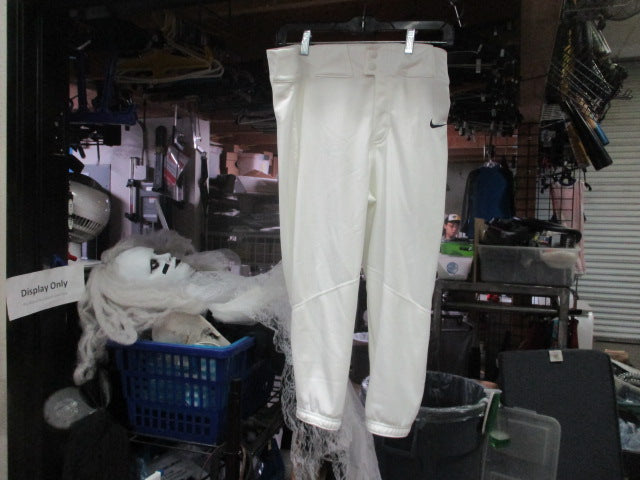 Load image into Gallery viewer, Nike White Mens Adult Small Baseball Pants with Black Pinstripes
