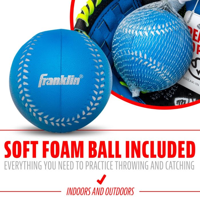Load image into Gallery viewer, New Franklin Neo Grip 9&quot; Teeball Glove w/ Ball - Blue
