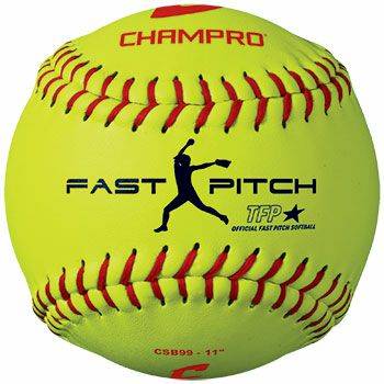 New Champro 11" Leather Cover Fastpitch Softball- Dozen
