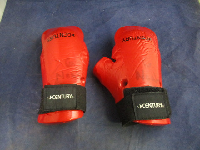 Load image into Gallery viewer, Used Centruy Karate Sparring Gloves Youth Size Child - small tear
