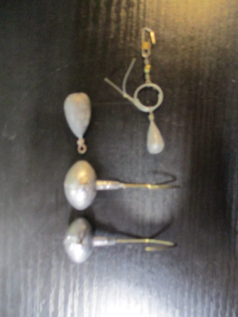 Used Weighted Hooks and weights -2.7 oz in total
