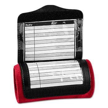 New Champro Triple Play Football Scarlet Wristband Playbook - Adult