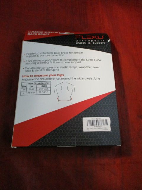 FlexU Lumbar Support Back Brace Adult Size Medium