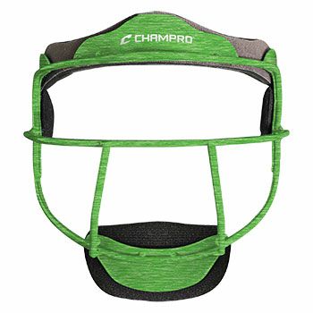 New Champro The Grill Defensive Fielder's Facemask - Youth Heather Lime Green
