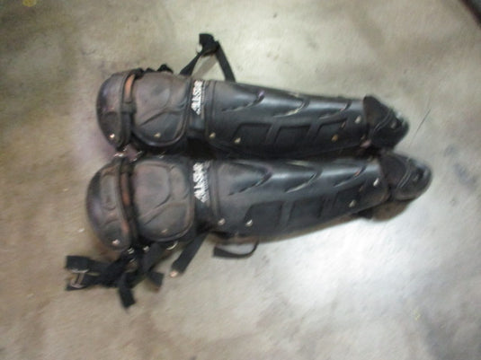 Used All-Star LG22WPRO Catcher's Shin Guards
