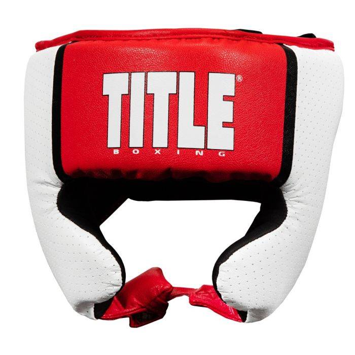 Load image into Gallery viewer, New Title Aerovent Elite USA Boxing Competition Headgear w/ Cheeks Size XL - Red
