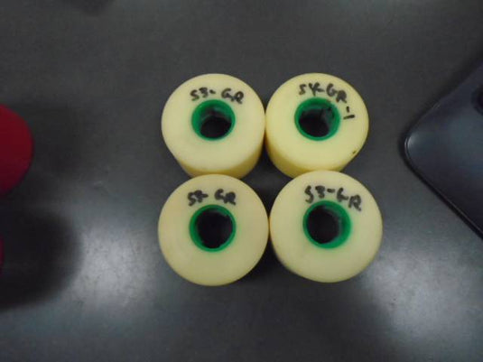 New White 54-GR-1 SKATEBOARD WHEELS Set of 4