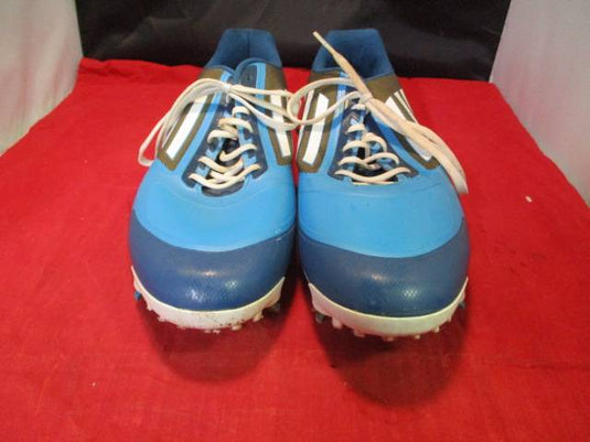 Used Adidas Adizero Comfort Mens Blue Golf Cleats Shoes Size 11