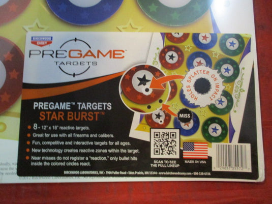 Birchwood Casey PreGame Targets - Star Burst - 8 Pack
