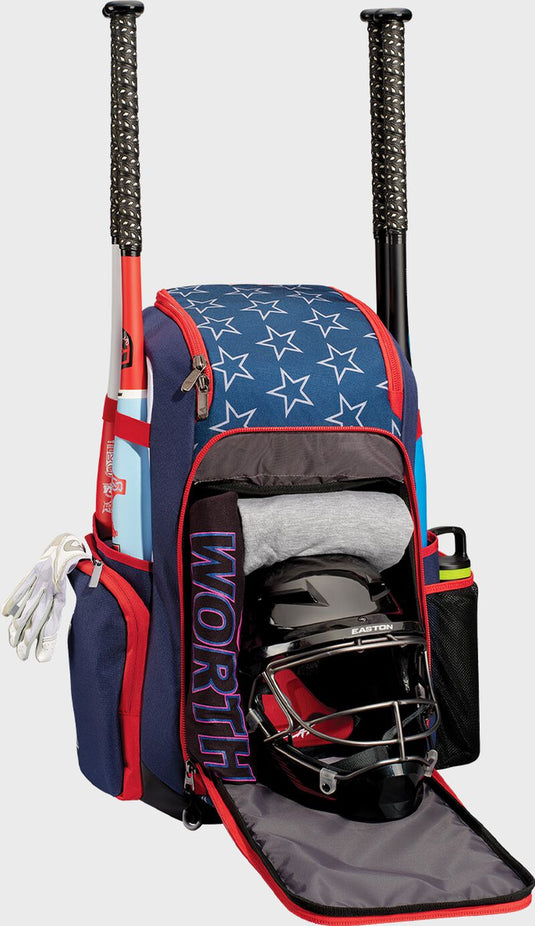 New Worth Pro Softball Backpack - Stars & Stripes