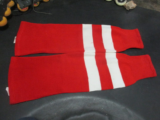 Used Men's Hockey Socks Red & White