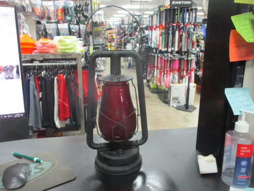 Used Vintage Dietz Fitz All Oil Lantern with Red Globe