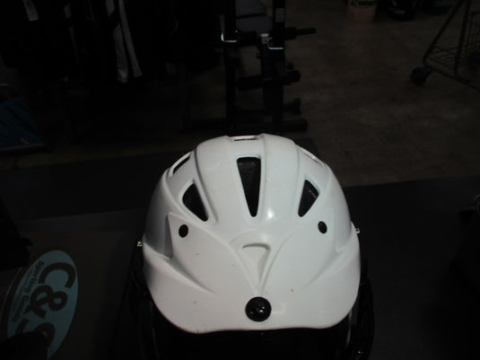 Used Cascade CPX White Softball Pitching  Helmet