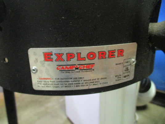 Used Camp Chef EX60LW Explorer 2 Burner Outdoor Stove w/ Shelves - missing hose